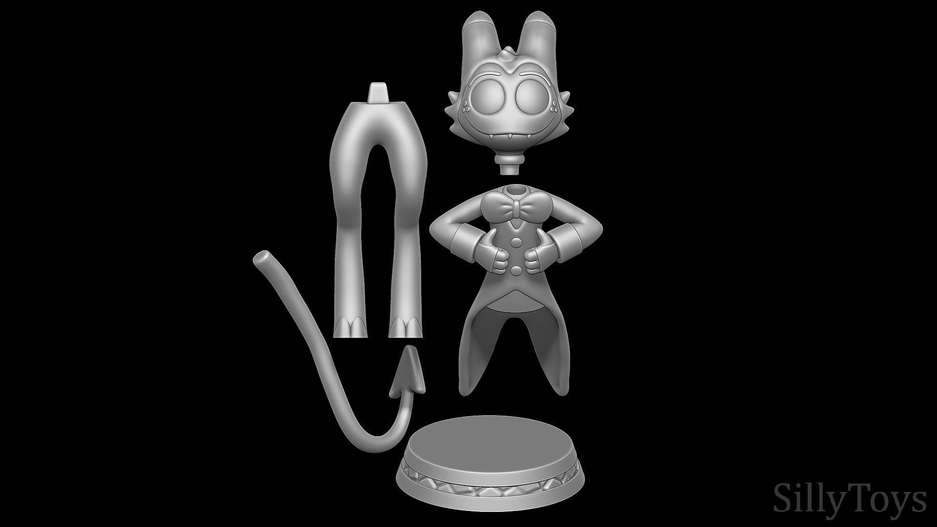Loona Blitzo Millie and Moxxie - Helluva Boss 3D print model_3