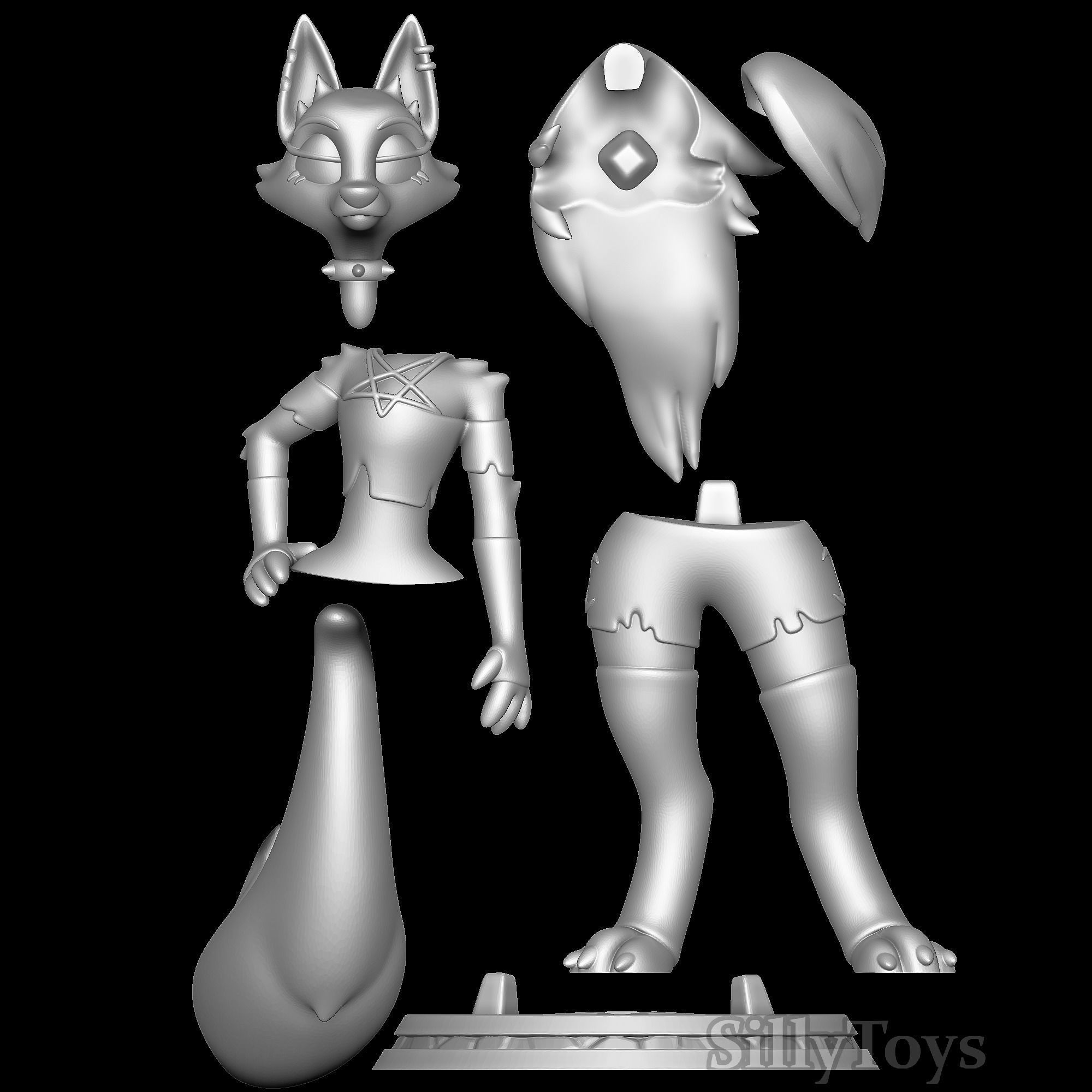 Loona Blitzo Millie and Moxxie - Helluva Boss 3D print model_1
