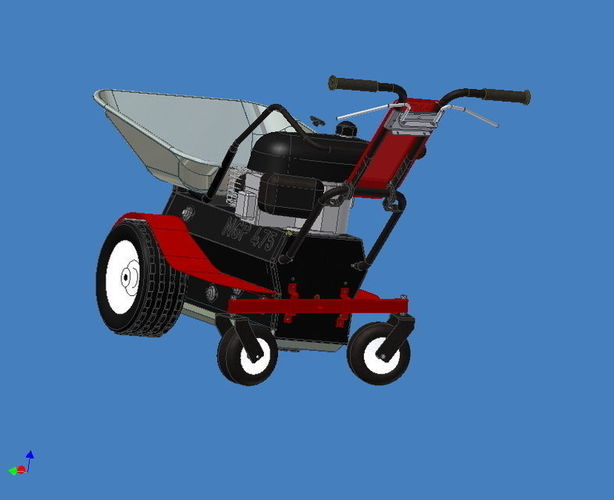Wheelbarrow lawn mower Free 3D model