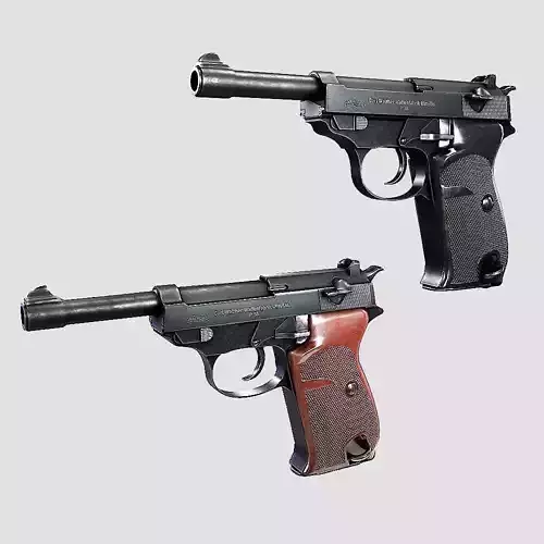 Walther M38 pistol PBR realistic gun 3d model