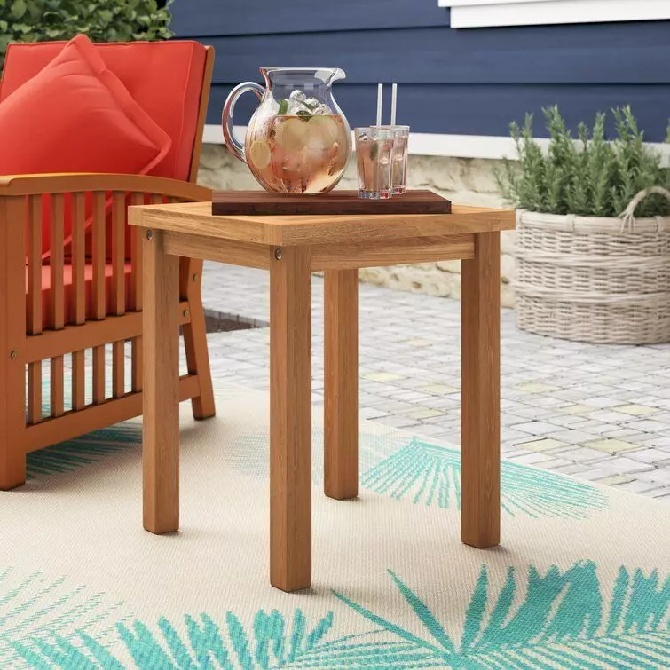 Corum Teak Solid Wood Side Table Free 3D model