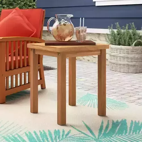 Corum Teak Solid Wood Side Table Free 3D model