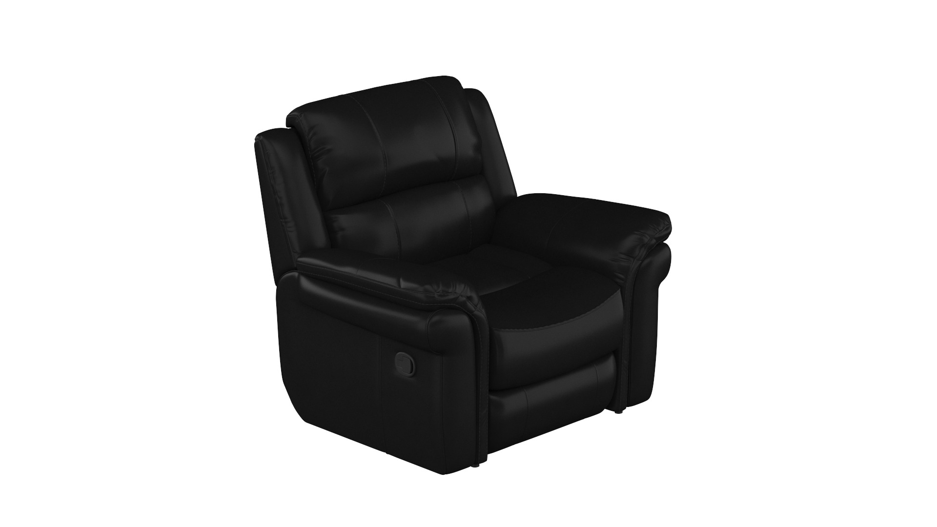 Arles Wide Faux Leather Standard Recliner - 5 Colour 3D model_4