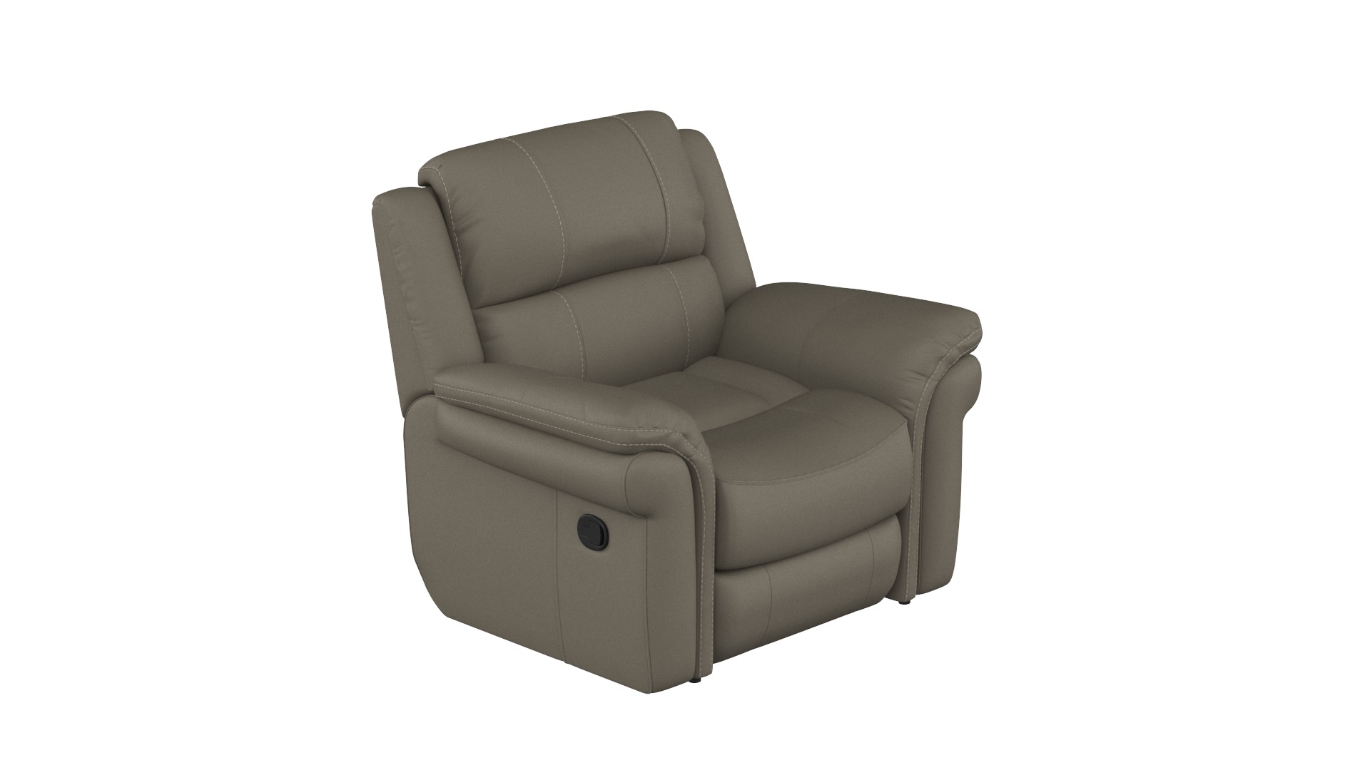 Arles Wide Faux Leather Standard Recliner - 5 Colour 3D model_3