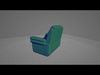 Arles Wide Faux Leather Standard Recliner - 5 Colour 3D model_1