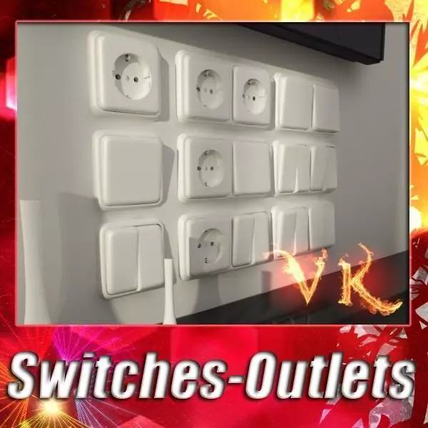 Electric Switch and Outlet Collection 3D model