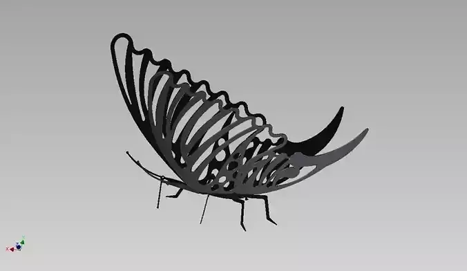 Sheet metal butterfly Free 3D model