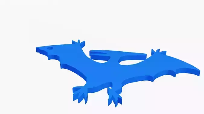 Simple pterodactyl dinosaur keychain or pendants for kids