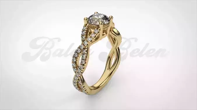 Woman ring diamond R00256
