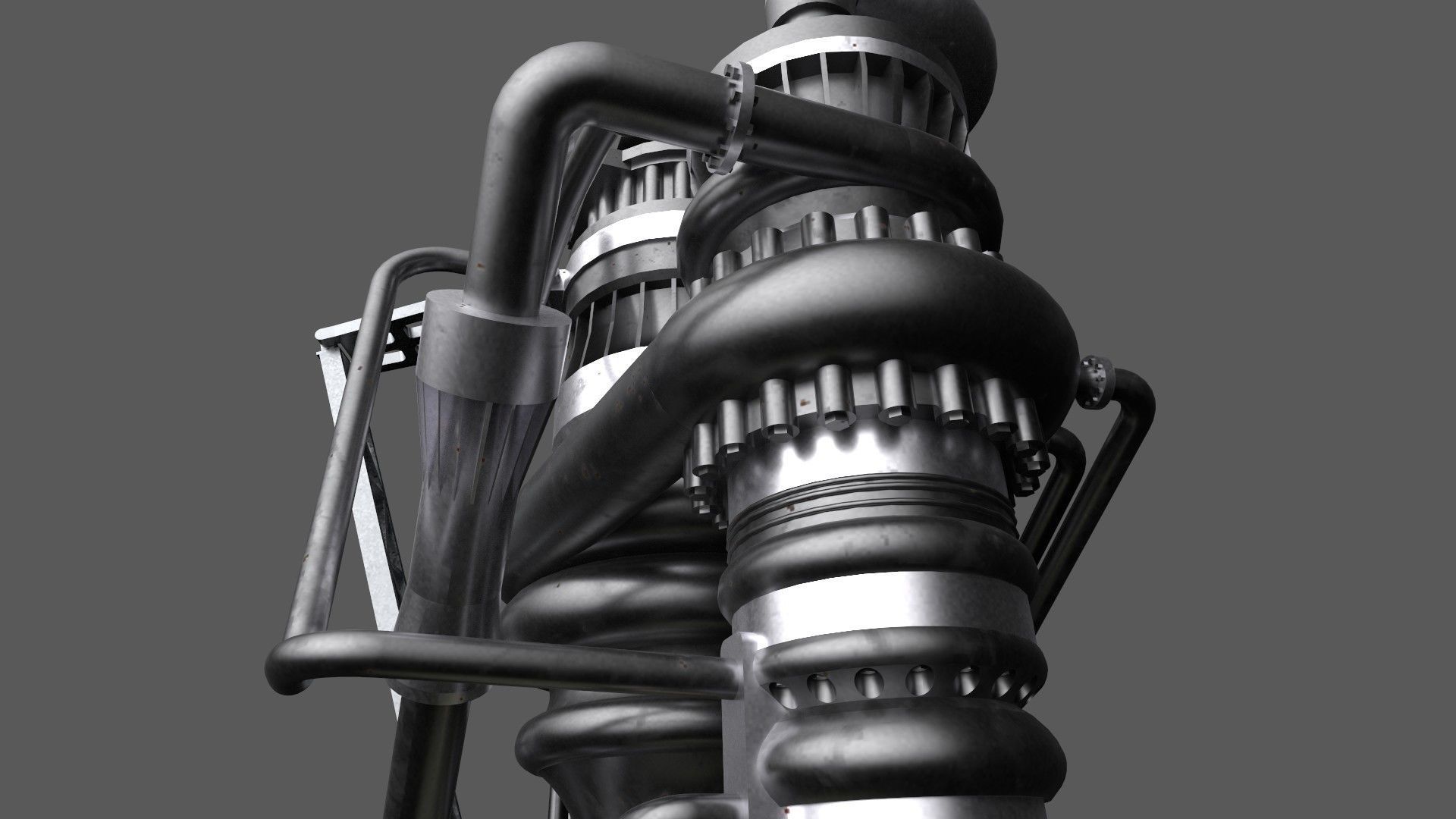 Raptor Engine 3D model_4