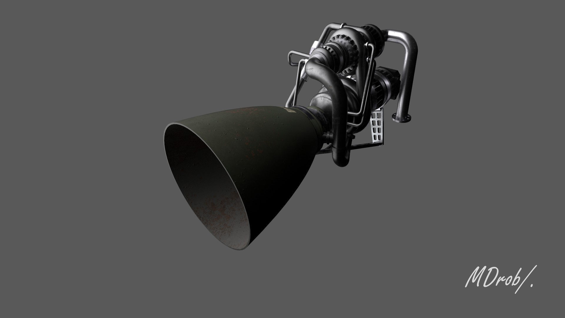 Raptor Engine 3D model_1