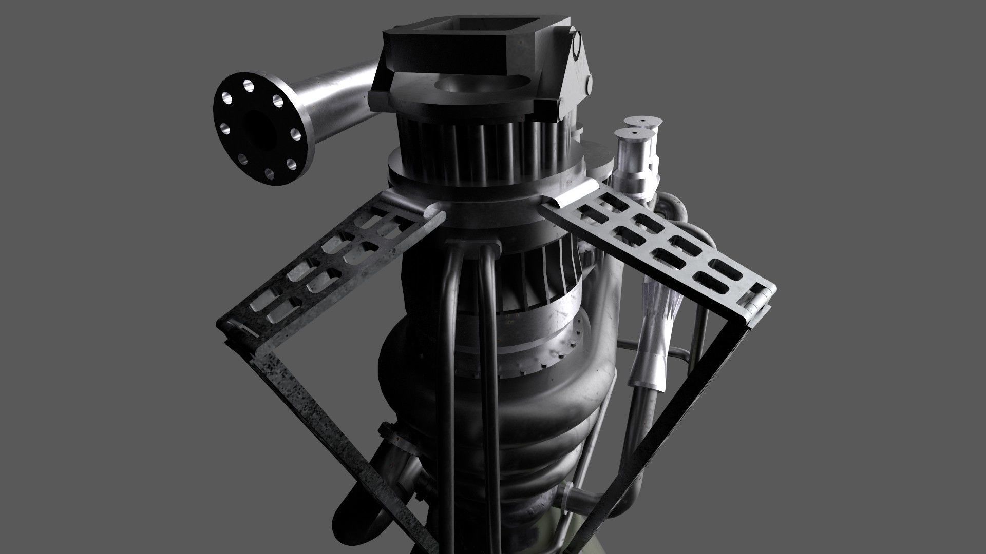 Raptor Engine 3D model_5