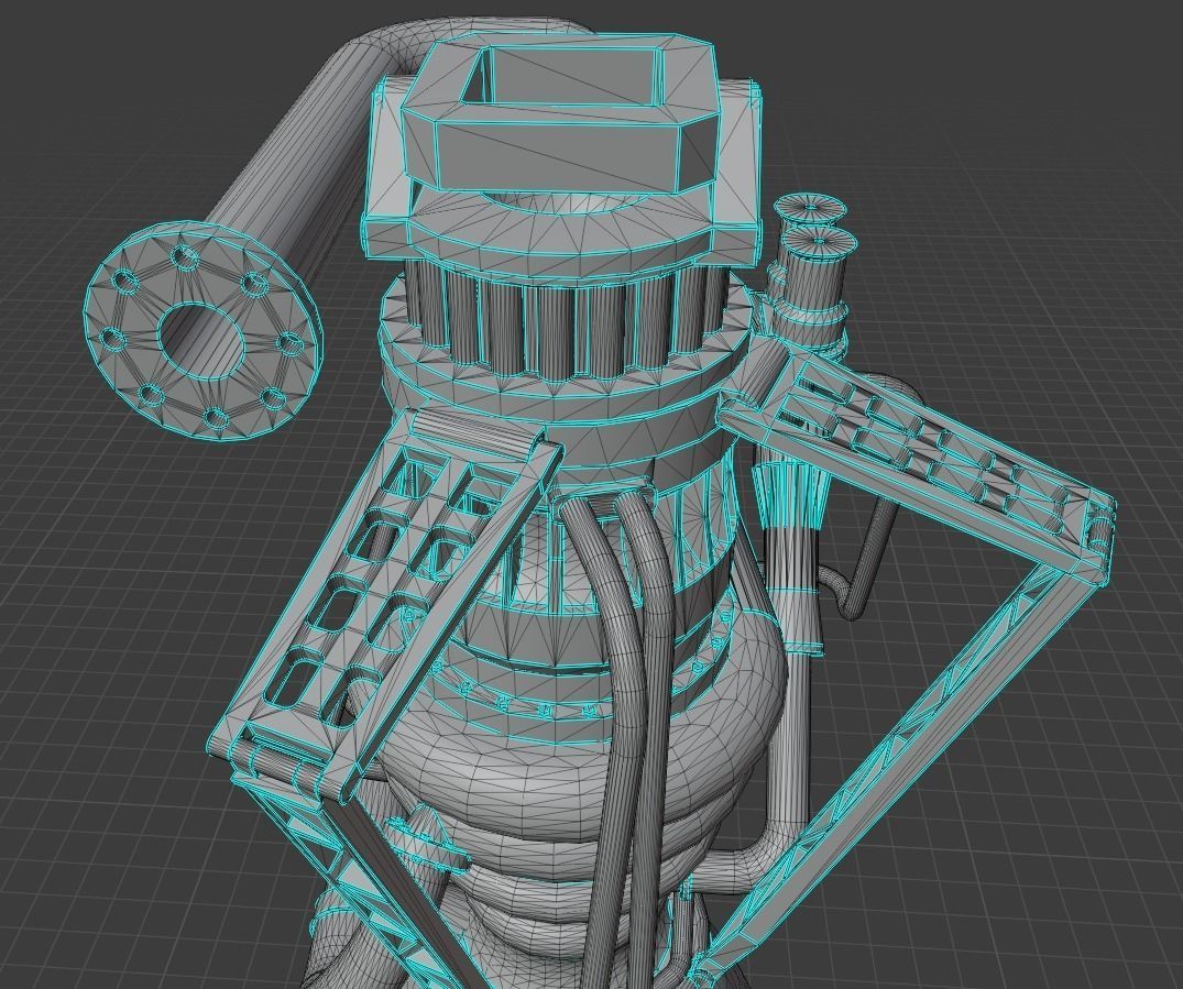 Raptor Engine 3D model_9