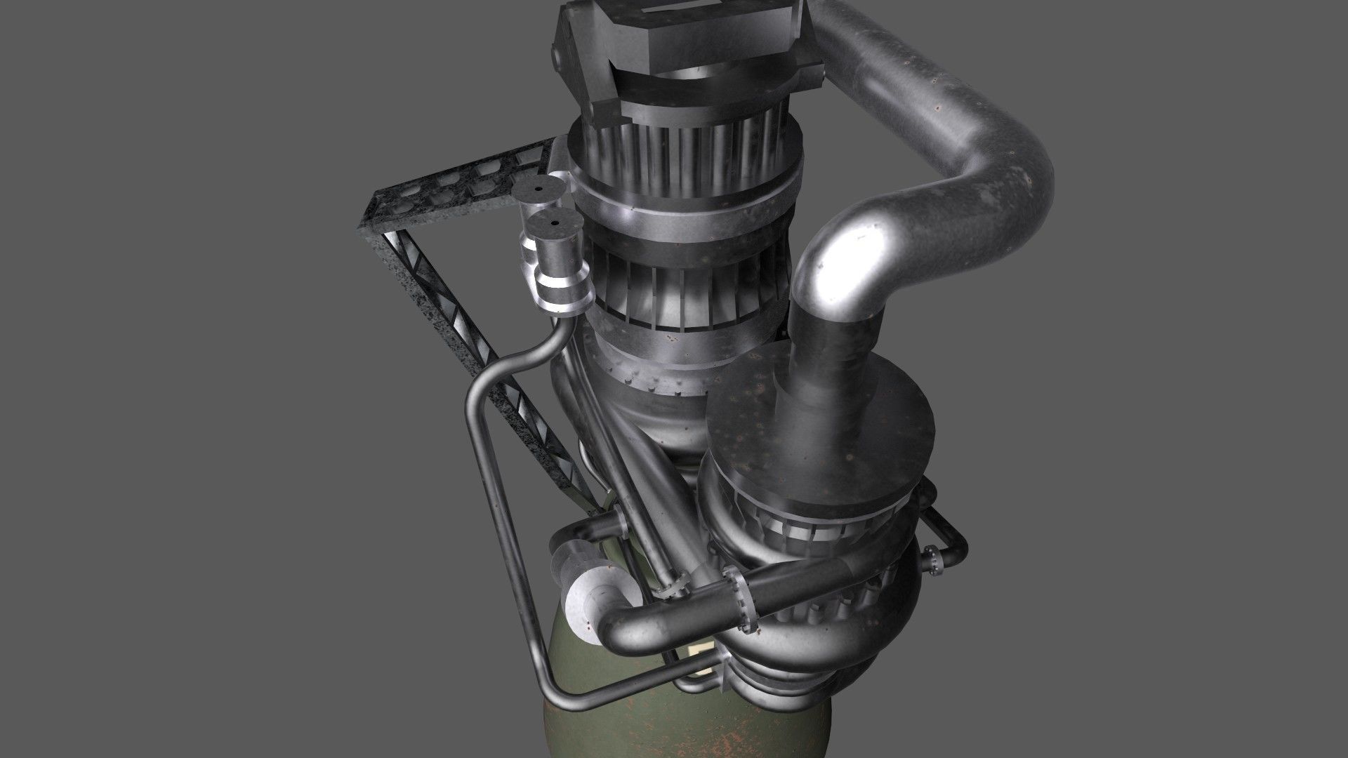 Raptor Engine 3D model_3