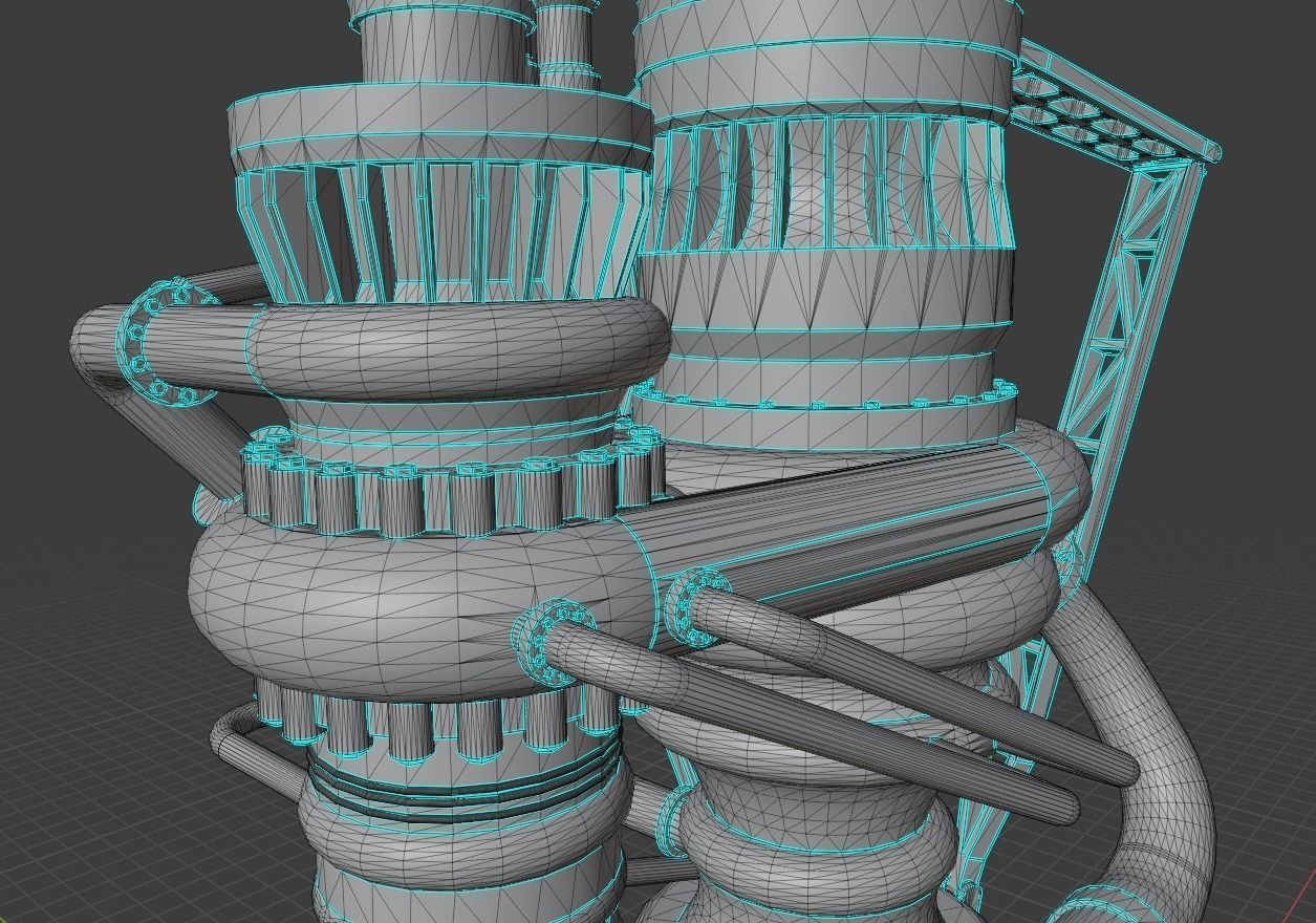 Raptor Engine 3D model_10