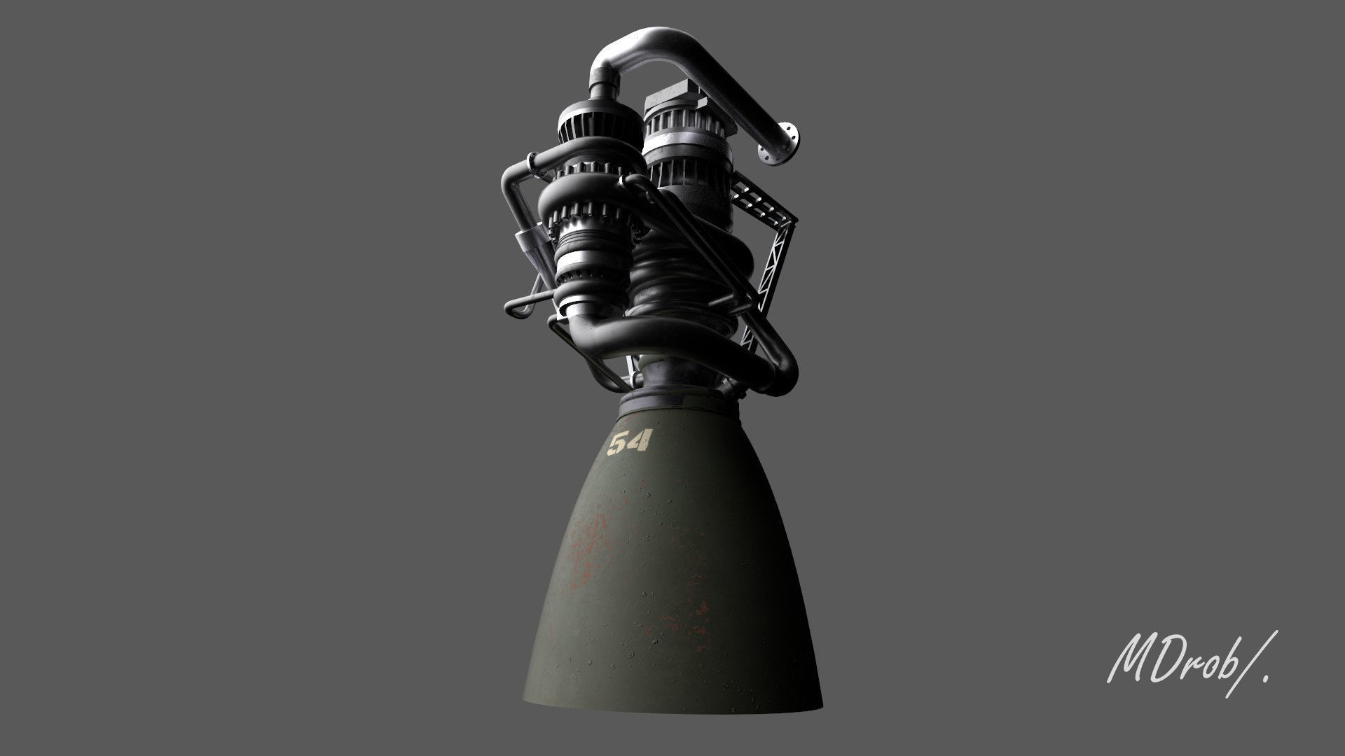 Raptor Engine 3D model_2