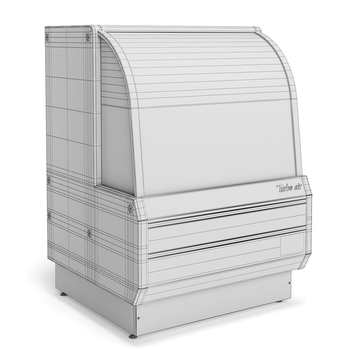 Turbo Air TCGB-36DR-B Curved Glass Dry Bakery Display Case 3D model_5