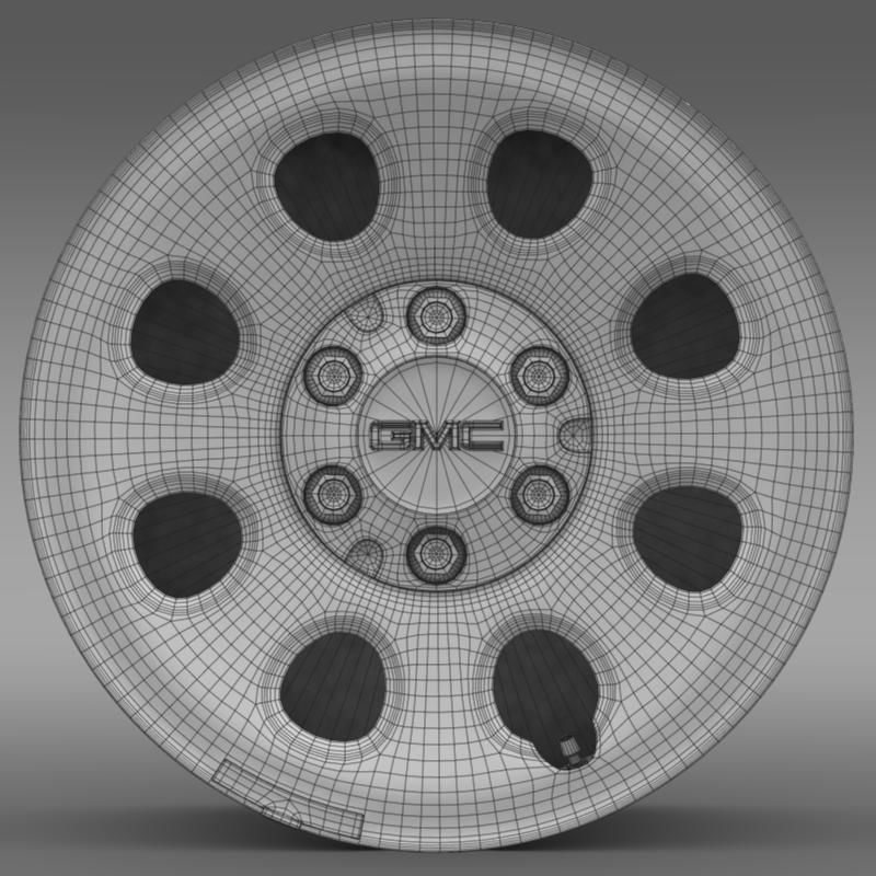 GMC Yukon Police rim 3D model_6