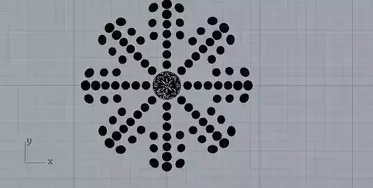 Disposizione aerea di pietre 