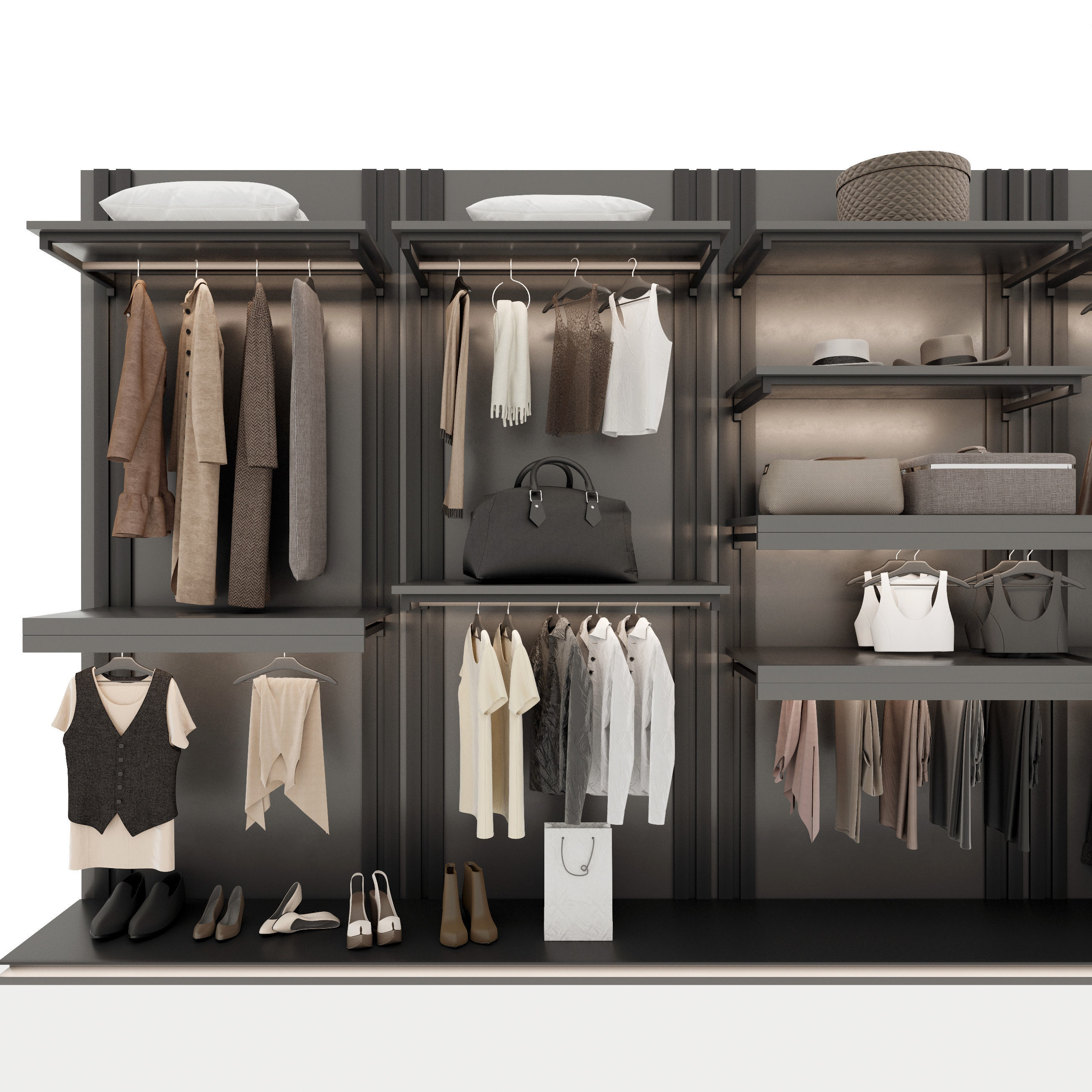 Wardrobe closet - closet 3D model_5