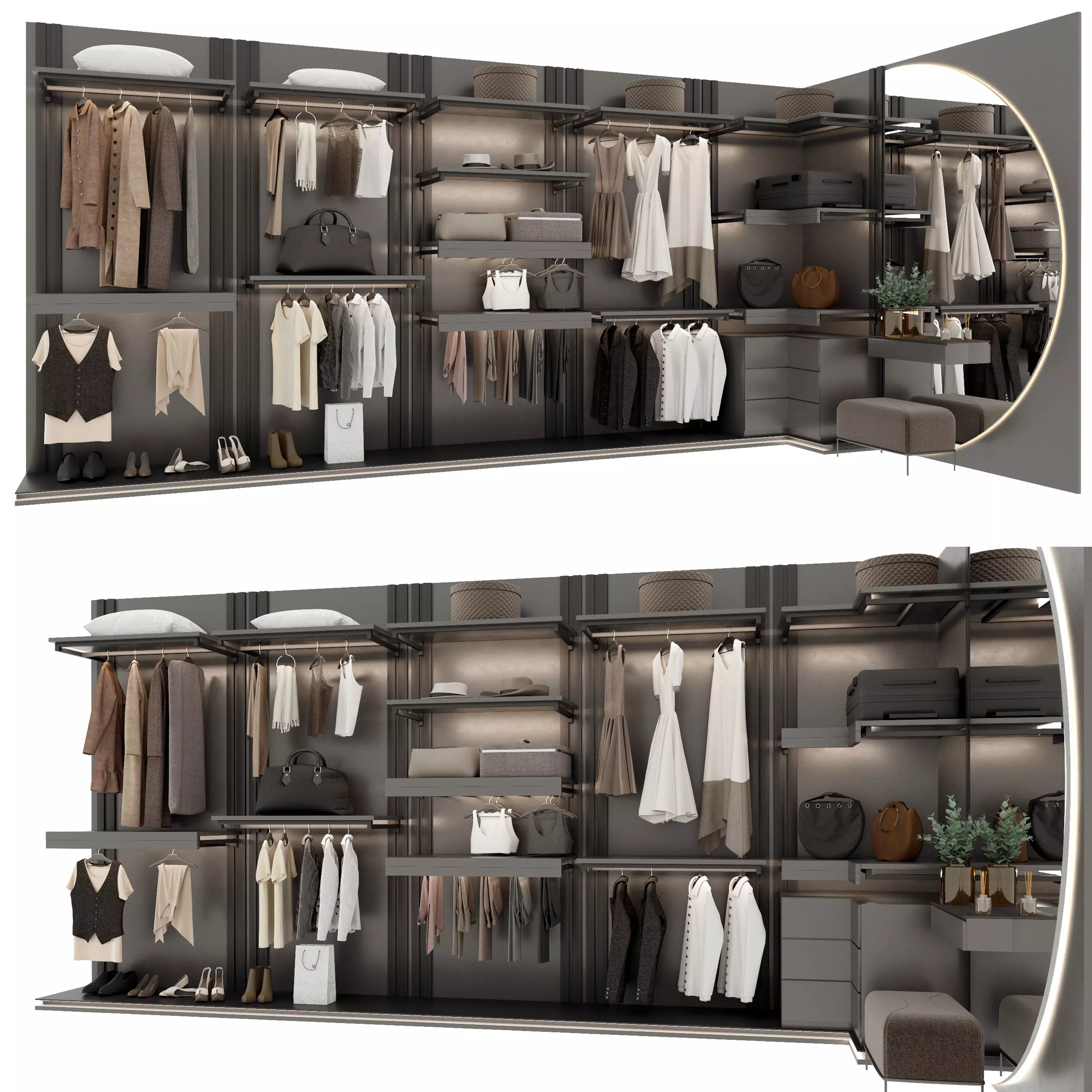 Wardrobe closet - closet 3D model_0