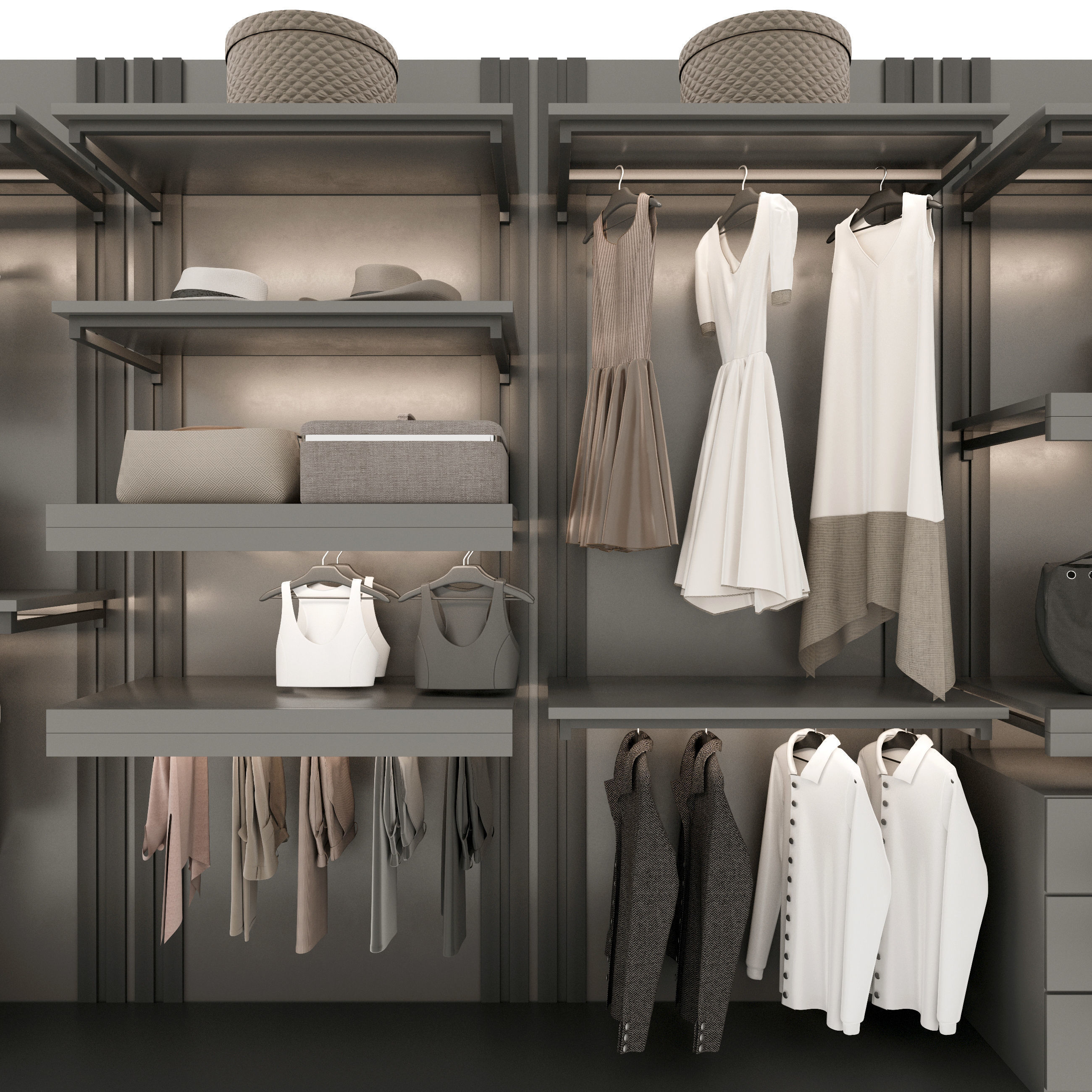 Wardrobe closet - closet 3D model_6