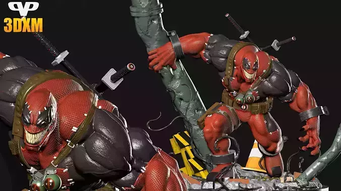 Venompool STL for 3D Printing ChibiSTL 3DXM