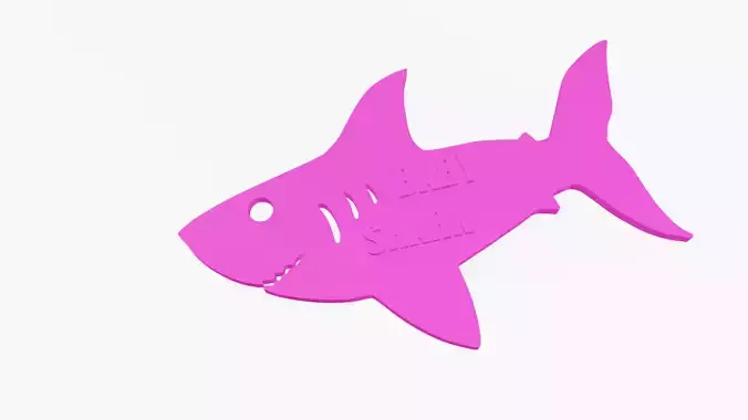 Simple Baby Shark keychain or pendants for kids