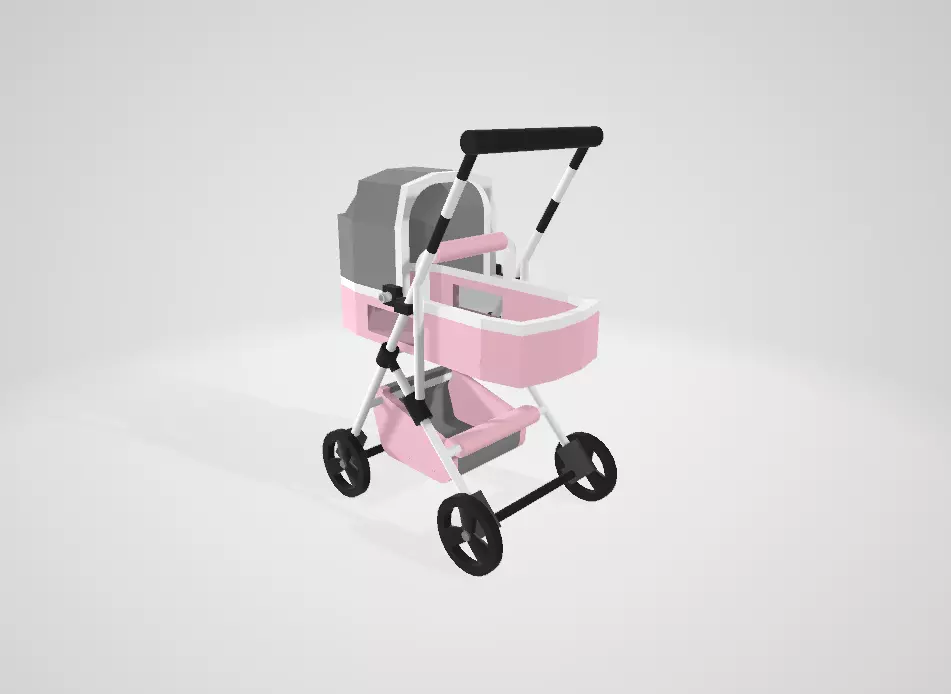baby carriage Free 3D model