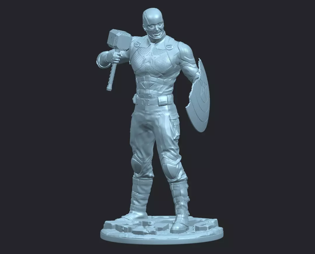 Captain America Avengers Figure 3D Model Ready to Print 3D print model_0