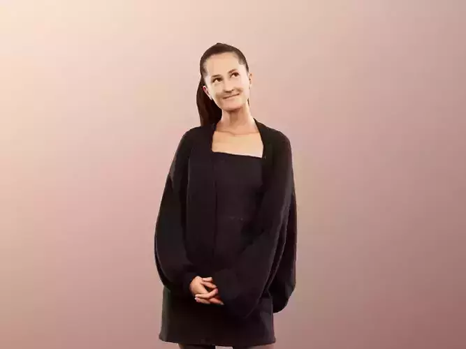 Katy 12845 - Standing Elegant Woman Looking Up