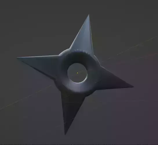 3D Shuriken star with hole in middle