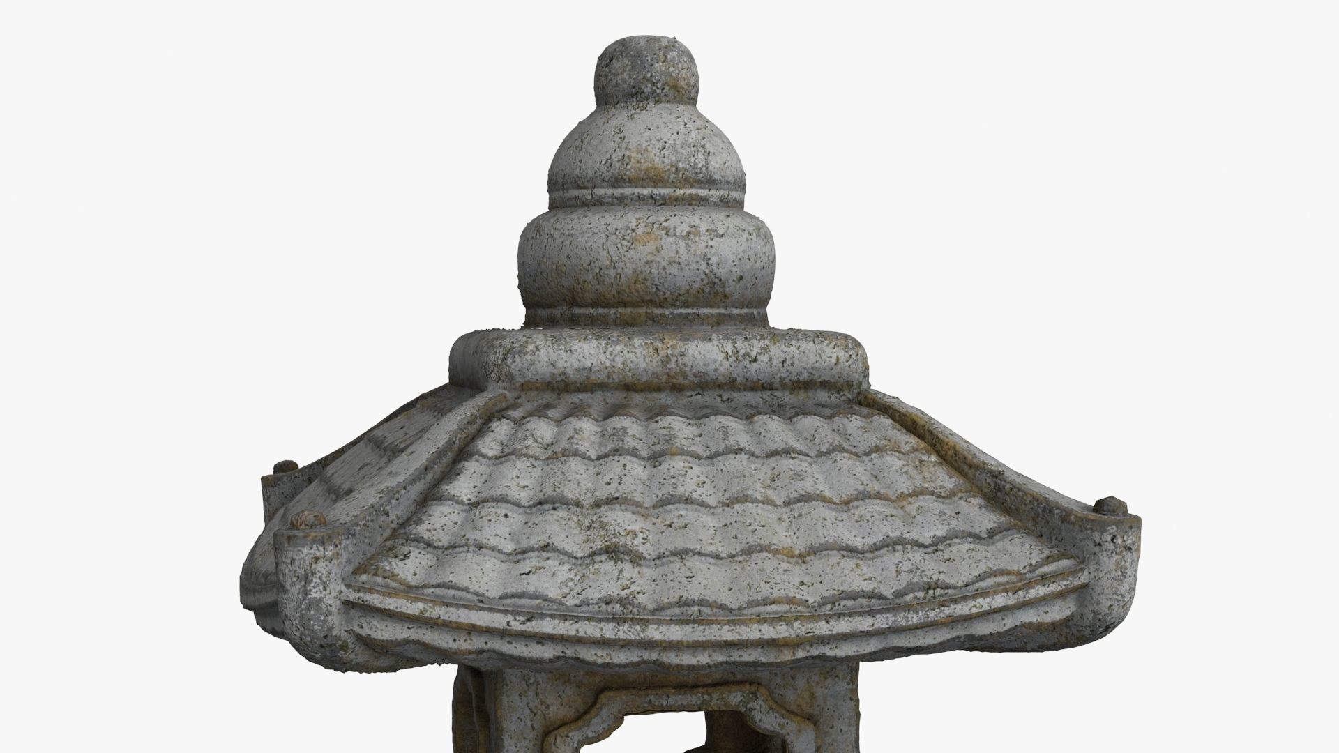 Pagoda Lantern Garden Statue Low-poly 3D model_14