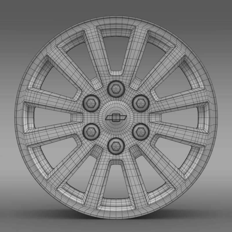Chevrolet Tahoe Hybrid 2012 rim 3D model_6