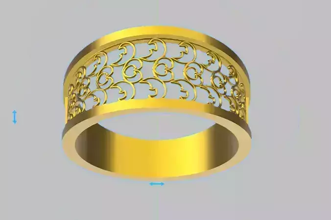 contemporary jali ring stl verified