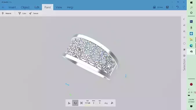 contemporary jali ring stl verified