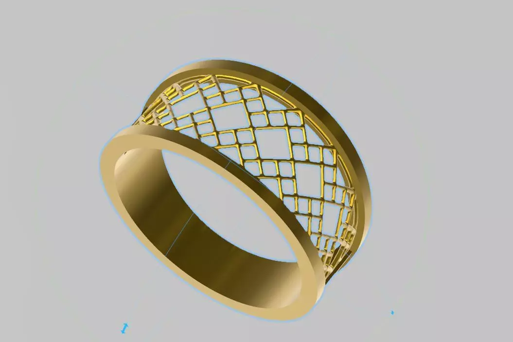 contemporary jali ring stl verified 3D print model