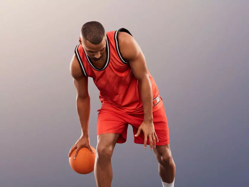 Jonny 12679 - Athletic Black Basketball Player Low-poly 3D model_0
