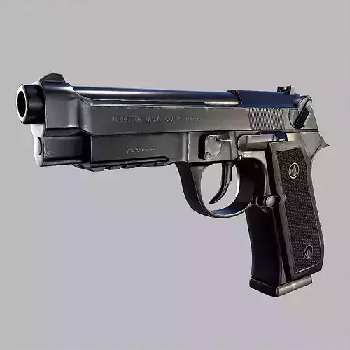 Beretta gun weapon 3d model 
