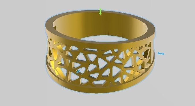 contemporary jali ring stl verified 3D print model