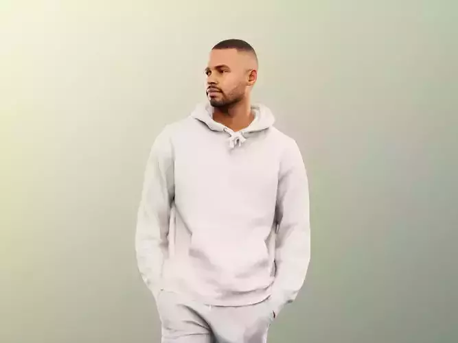 Jonny 12674 - Standing Casual Black Man