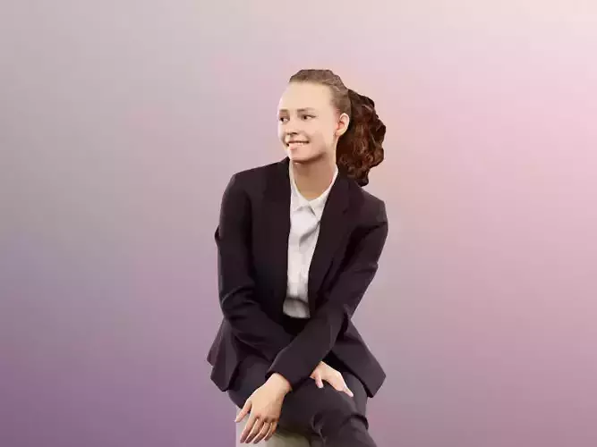 Nancy 12587 - Sitting Young Business Woman