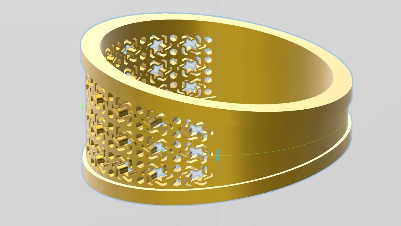 contemporary jali ring stl verified 3D print model_1