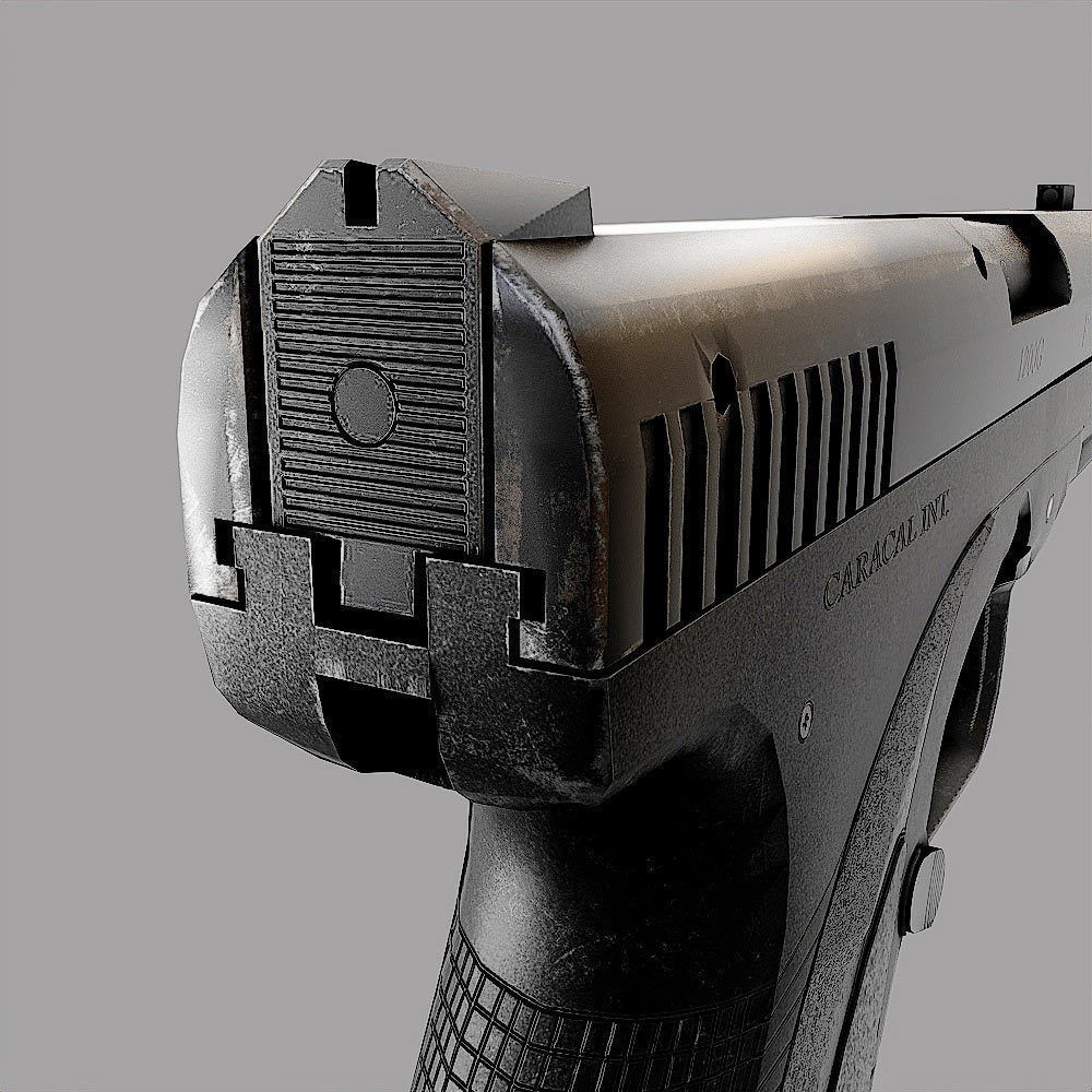 Caracal gun weapon 3d model Low-poly 3D model_6