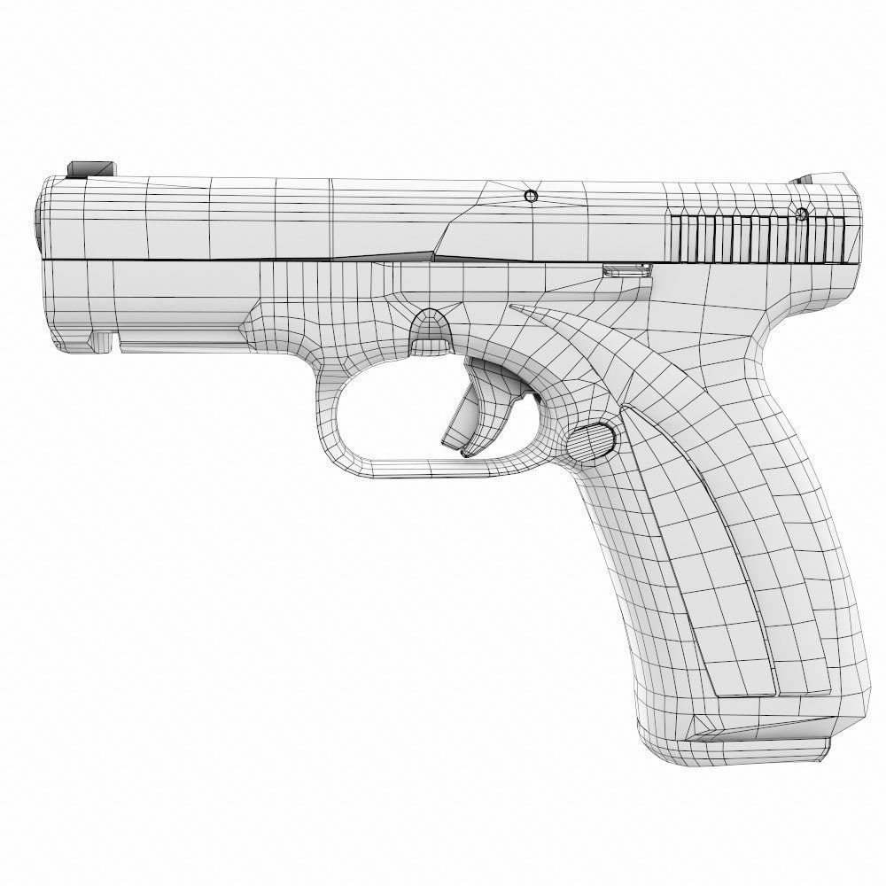 Caracal gun weapon 3d model Low-poly 3D model_15