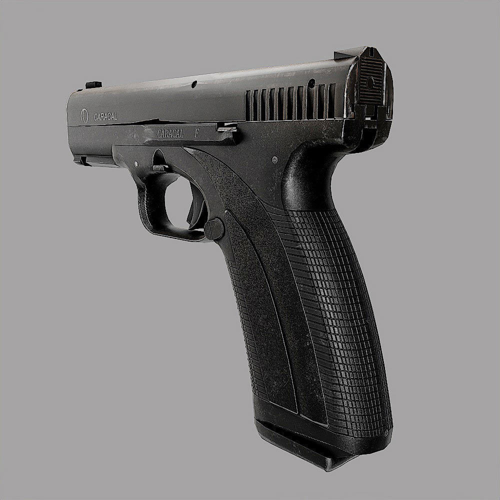 Caracal gun weapon 3d model Low-poly 3D model_5