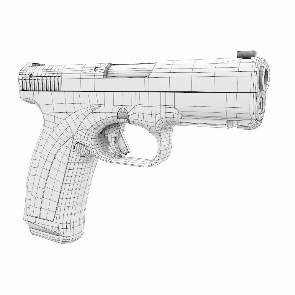 Caracal gun weapon 3d model Low-poly 3D model_12