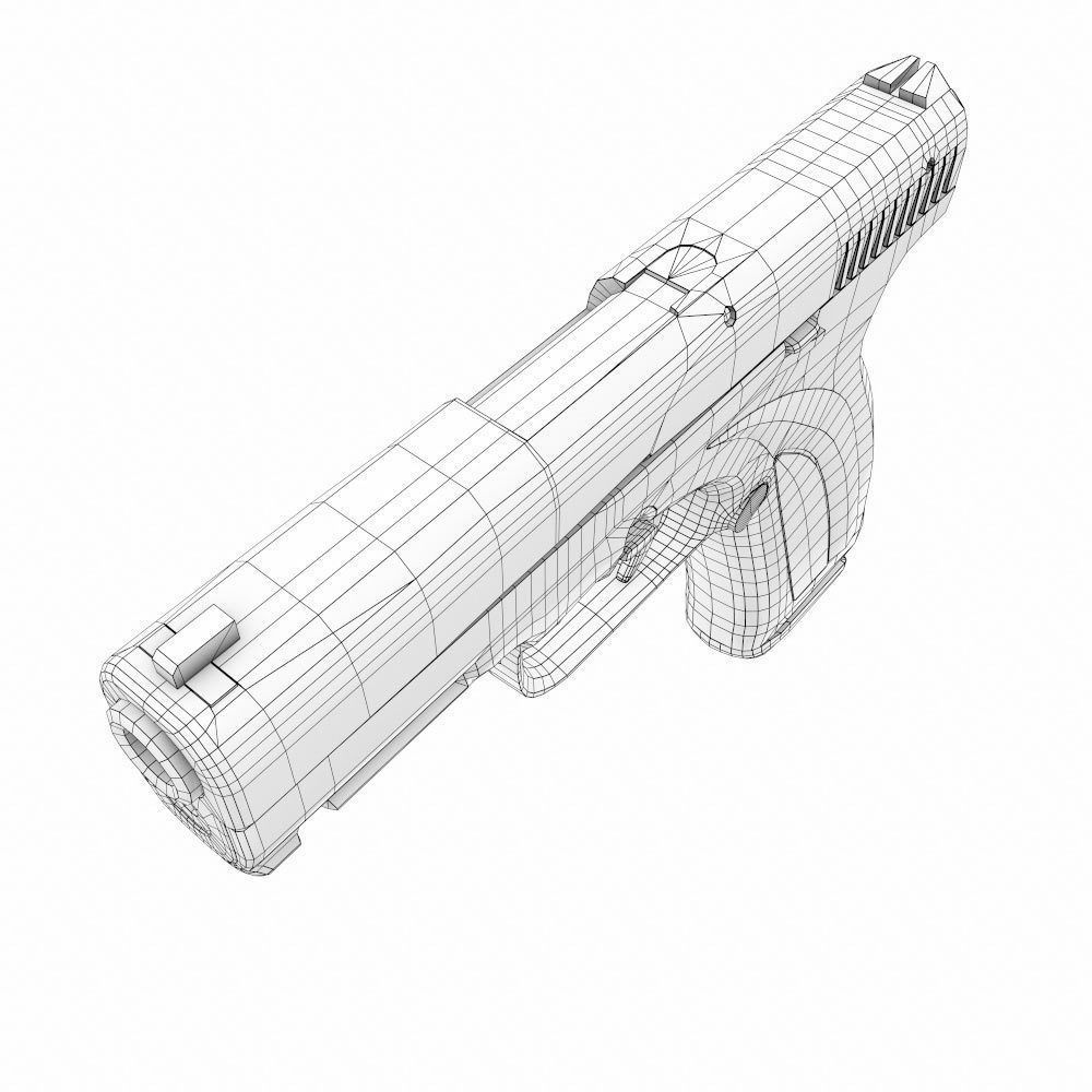 Caracal gun weapon 3d model Low-poly 3D model_16