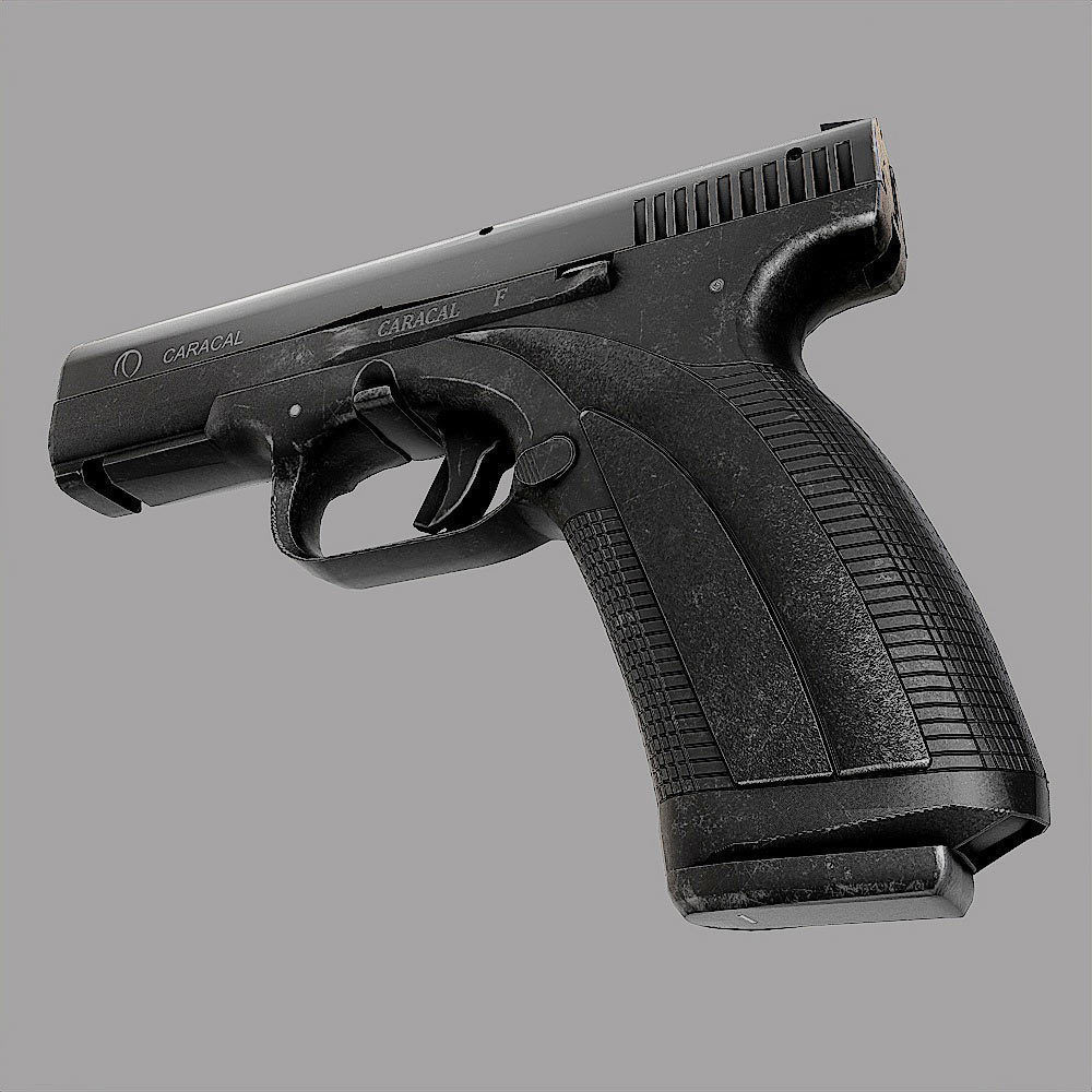 Caracal gun weapon 3d model Low-poly 3D model_9