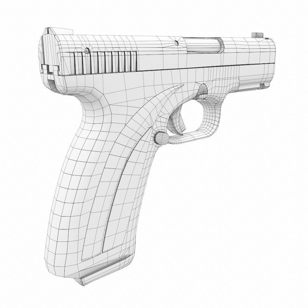 Caracal gun weapon 3d model Low-poly 3D model_11